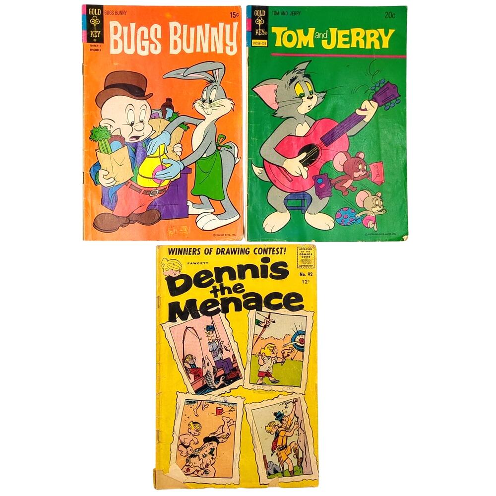 Silver Bronze Age Lot Bugs Bunny Tom & Jerry Dennis the Menace Gold Key Fawcett